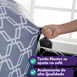 Veja detalhes lindos de capa de sofá Geo chumbo da Charme