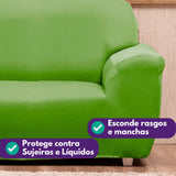 Foto de capa para sofá Elastex verde muito bonita