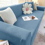 Foto de Capa de Sofá Special Confort Grid Turquesa muito bonita