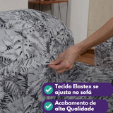 Veja detalhes lindos de capa de sofá white flower da Charme