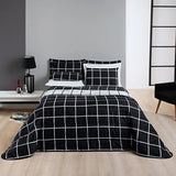 Detalhes do Cobre Leito Dupla Face Austin Preto Vários Tamanhos do Detalhe