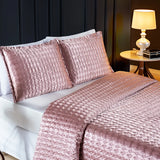 Detalhes do Cobre Leito Dupla Face Cetim Shine Rosê Vários Tamanhos do Detalhe