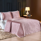 Foto do Cobre Leito Dupla Face Cetim Shine Rosê Vários Tamanhos da Chame do Detalhe muito bonita