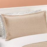 Detalhes do Kit Cobre Leito Dupla Face Clara Caqui e Branco Vários Tamanhos do Detalhe