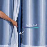 Confira as medidas da Cortina Blackout Charme - Azul vários tamanhos antes de comprar