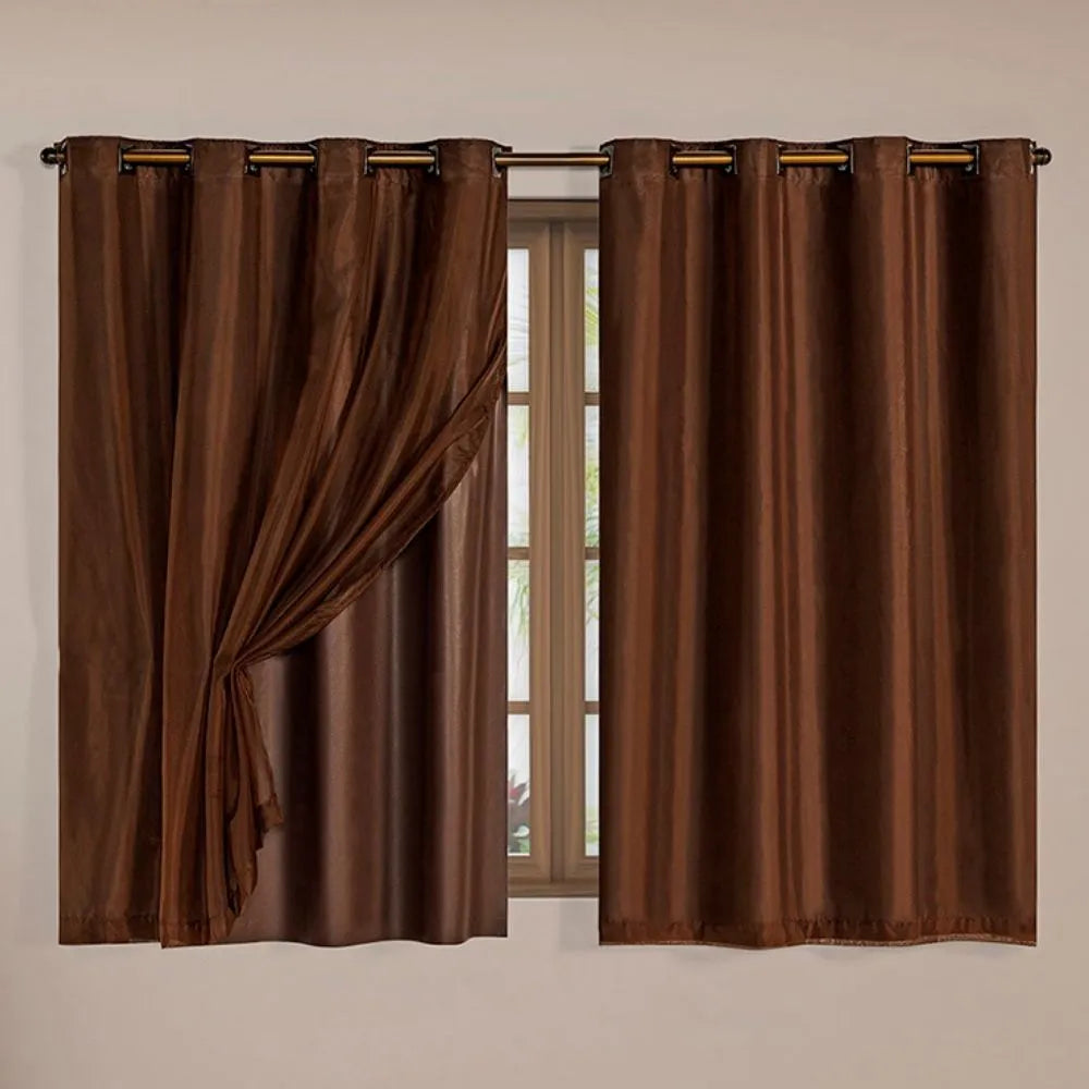 Confira as medidas da Cortina Blackout Charme-Tabaco antes de comprar