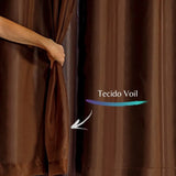 Detalhes da Cortina Blackout Charme-Tabaco vários tamanhos da Charme do Detalhe