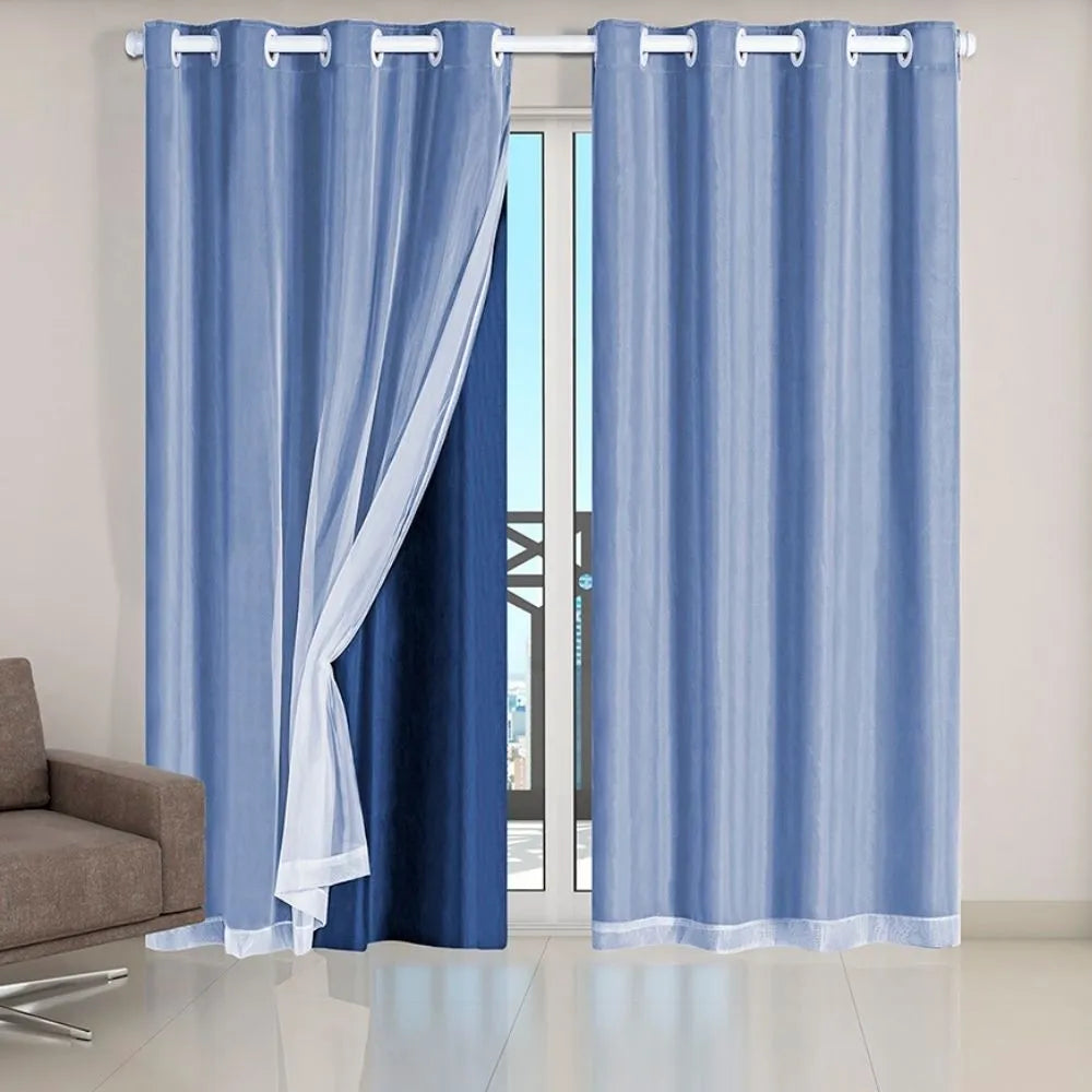 Detalhes da Cortina Blackout Grande-Azul vários tamanhos da Charme do Detalhe