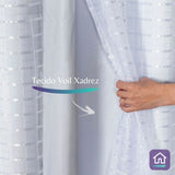 Foto de Cortina Blackout Xadrez 2,80x2,30 Branco muito bonita