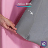 Foto de Cortina Blackout Xadrez 2,80x2,30 Rosa muito bonita