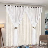 Confira as medidas da Cortina Celebre Luxo - Pérola/Branco antes de comprar