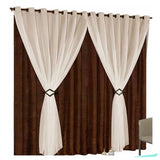 Detalhes da Cortina Celebre Luxo - Tabaco/Palha da Charme do Detalhe