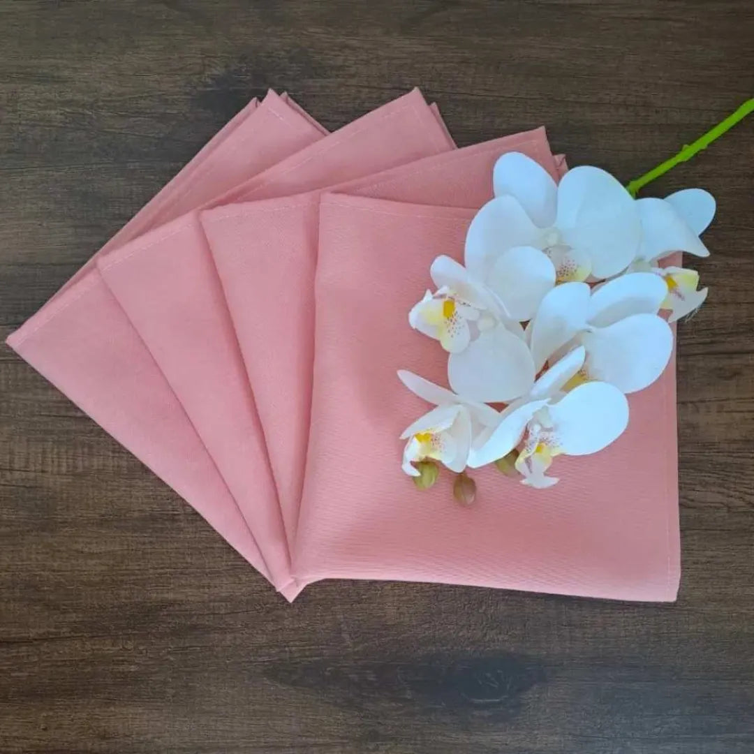 Foto do Guardanapo de Tecido Salmão da Chame do Detalhe muito bonita