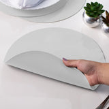 Foto do Jogo Americano Redondo Sousplat Corino Impermeável Branco muito bonita