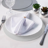 Veja os detalhes do Jogo Americano Redondo Sousplat Corino Impermeável Branco da Charme