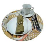 Foto do Jogo Americano Redondo Sousplat Cupcake Bege da Chame do Detalhe muito bonita