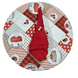 Foto do Jogo Americano Redondo Sousplat Cupcake Vermelho muito bonita