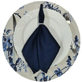 Foto do Jogo Americano Redondo Sousplat Floral Azul muito bonita