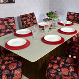 Foto do Jogo Americano Redondo Sousplat Vermelho muito bonita