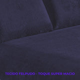 Detalhes do Jogo de Cama Plush Soft Sono Quentinho Azul Marinho do Detalhe