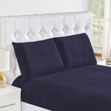 Conheça o Jogo de Cama Plush Soft Sono Quentinho Azul Marinho da Chame do Detalhe