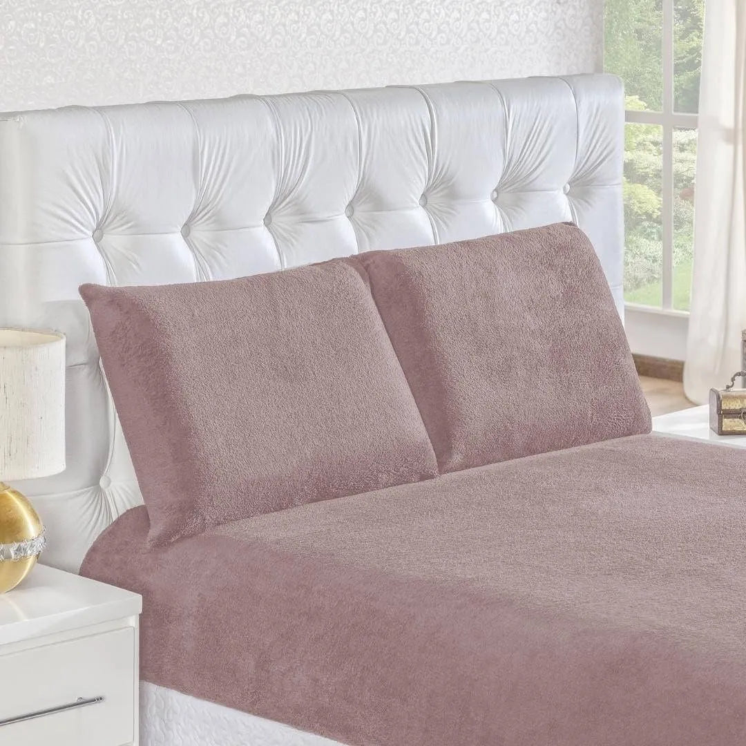 Conheça o Jogo de Cama Plush Soft Sono Quentinho Rosê da Chame do Detalhe