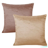 Kit 2 Capas De Almofadas Cetim Premium - Avelã e Dourado