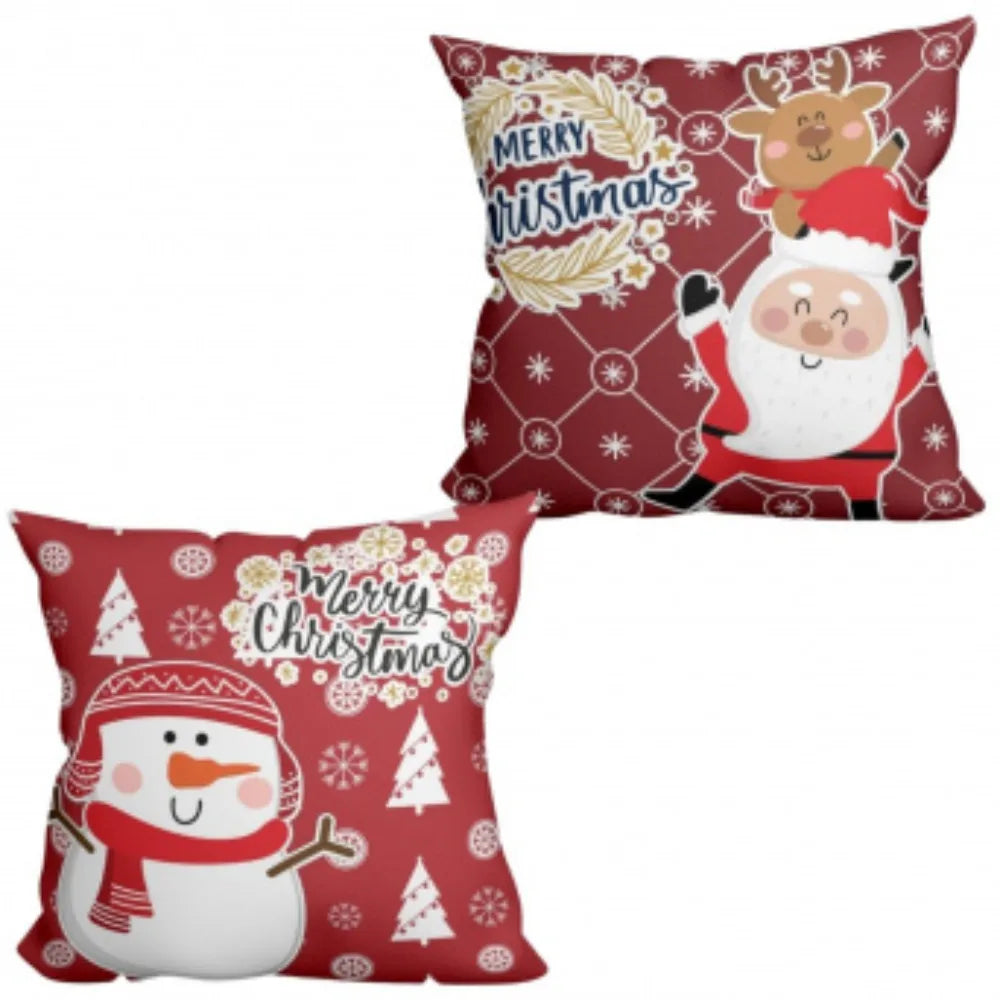 Conheça o Kit 2 Capas de Almofada Natal Boneco de Neve da Chame do Detalhe