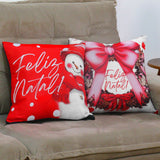Veja os detalhes do Kit 2 Capas de Almofadas Natal Laços da Charme