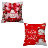 Conheça o Kit 2 Capas de Almofadas Natal Laços da Chame do Detalhe