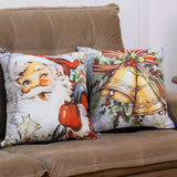 Foto do Kit 2 Capas de Almofadas Natal Sinos muito bonita