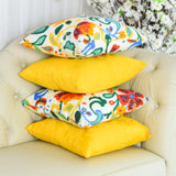 Foto de Kit 4 Capas De Almofadas Jacquard Premium - Jardim Colorido muito bonita