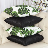 Veja detalhes lindos de Kit 4 Capas De Almofadas Jacquard Premium - Folhas Verdes da Charme