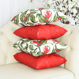 Foto de Kit 4 Capas de Almofadas Jacquard Premium Flamingo com Vermelho muito bonita