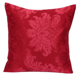 Detalhes do Kit 4 Capas de Almofadas Jacquard Premium Flamingo com Vermelho do Detalhe
