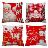 Conheça o Kit 4 Capas de Almofadas Natal Laços da Chame do Detalhe