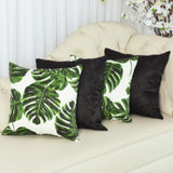 Foto de Kit 4 Capas De Almofadas Jacquard Premium - Folhas Verdes muito bonita