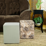 Kit 2 Capa para Puff Quadrado - Adele e Cinza Claro