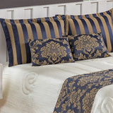 Detalhes do Kit Cobre Leito Luxo Viena 10 Peças Marinho do Detalhe