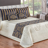 Foto do Kit Cobre Leito Luxo Viena 10 Peças Marinho da Chame do Detalhe muito bonita