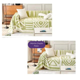 Detalhes de Manta Para Sofá Special Chenille Maori-Verde da Charme do Detalhe