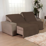 Detalhes da Manta Protetora de Sofá Retrátil Anti Arranhão - Chocolate do Detalhe