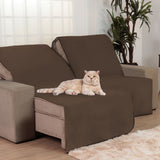 Confira as medidas da Manta Protetora de Sofá Retrátil Anti Arranhão - Chocolate antes de comprar