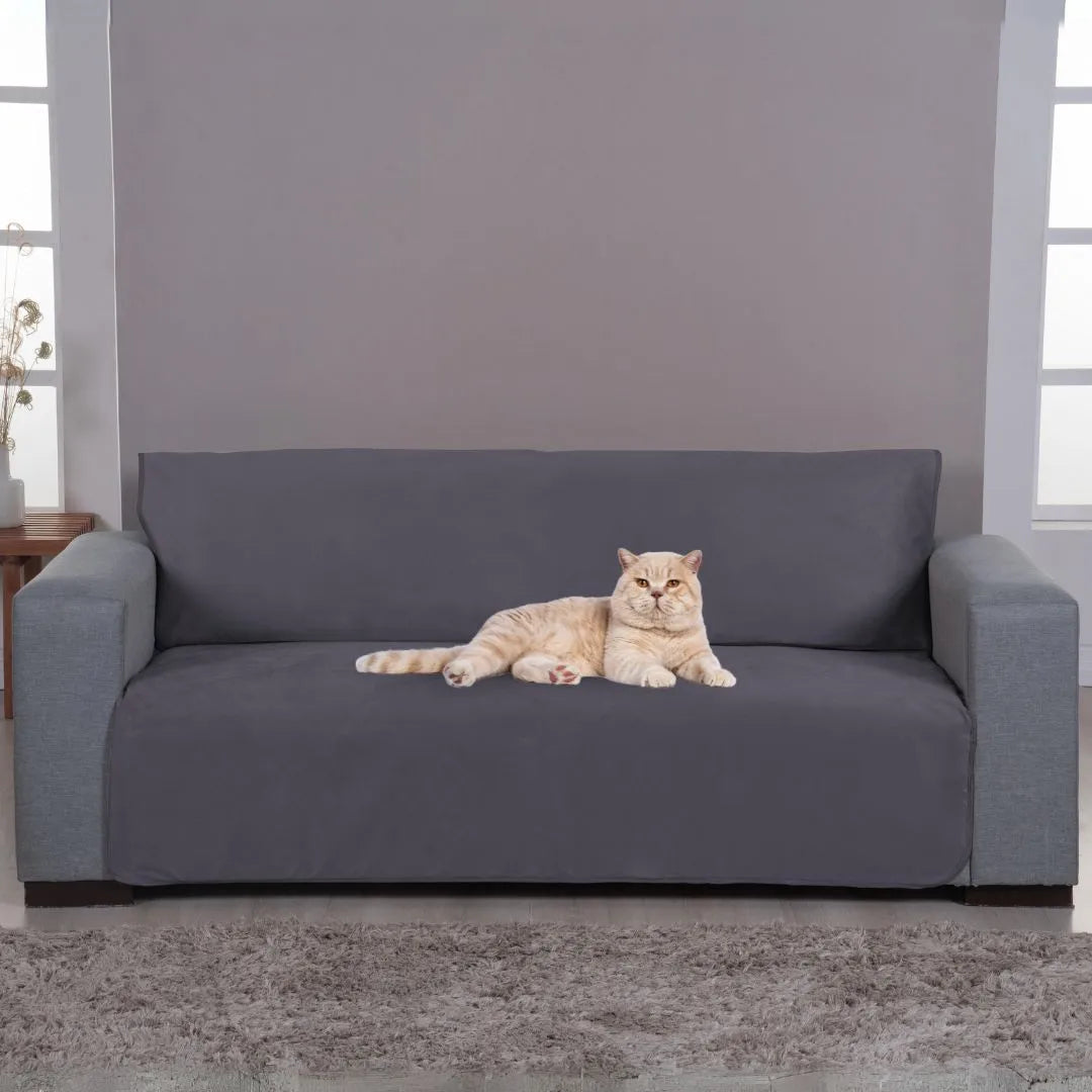 Fotos da Manta Protetora de Sofá Retrátil Anti Arranhão - Bege muito bonita