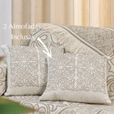 Conheça a manta para sofá Grécia com almofadas caqui com entrega mais rápida do Brasil