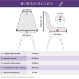 Confira as medidas da Capa para Cadeira Eiffel  antes de comprar