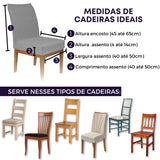 Foto vitrine capa para cadeira suede cinza claro