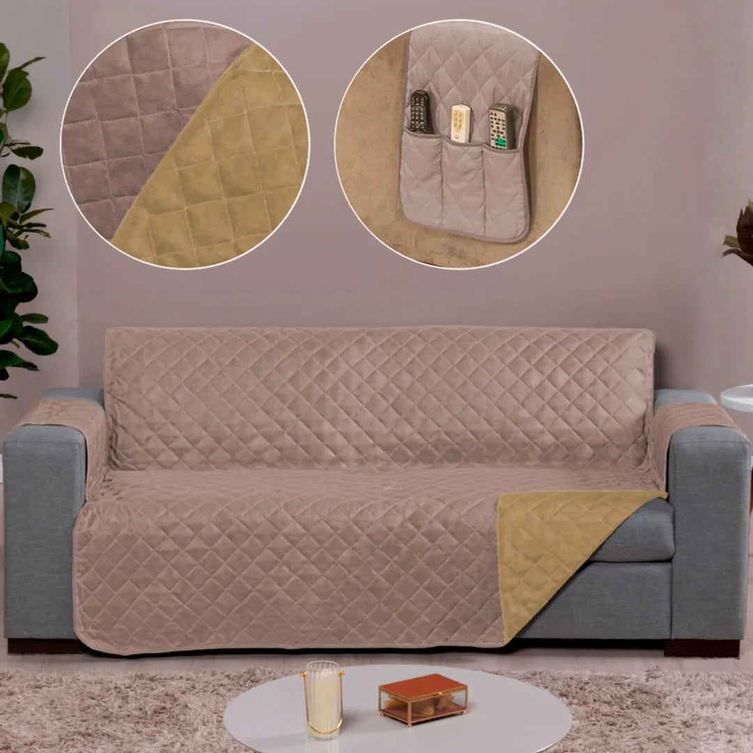 Foto de Capa Protetora para Sofá Caqui-palha muito bonita