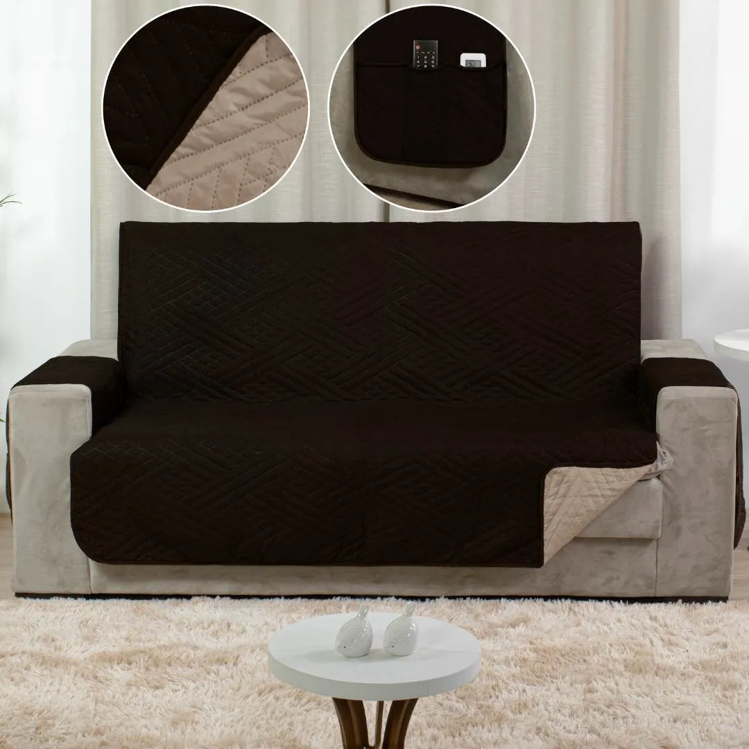 Clientes que usam Protetor de Sofá Dupla Face Zig Zag - Tabaco-Caqui e adoram