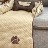 Detalhes Protetor de Sofá Pet Impermeável Pequeno Creme da Charme do Detalhe